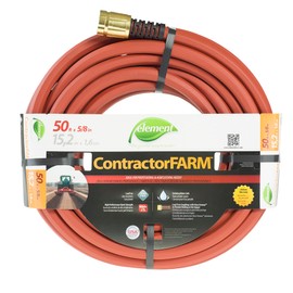 Swan Products ELCF58050 Element ContractorFARM Professional and Agricultural Water Hose 50' x 5/8", Red