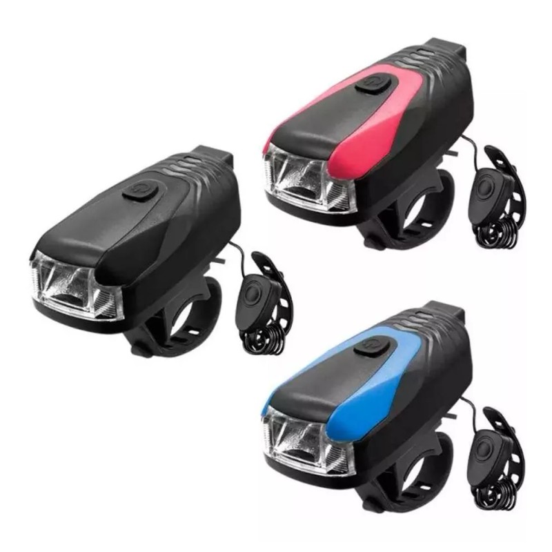 SPEAKER BIKE Lampara Claxon 140db Bicicleta Recargable 250lm 1200mah