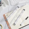 BIUSWEATER 12 Inch Plastic Parallel Rolling Ruler with Transparent Plastic