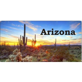 Arizona Desert Sunset #2 Photo License Plate