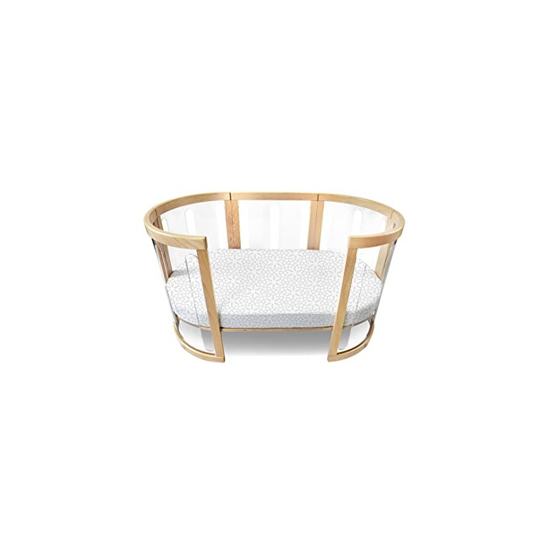 Babyhood Amani Bebe Jersey Cotton Oval Fitted Sheet, Mosaic