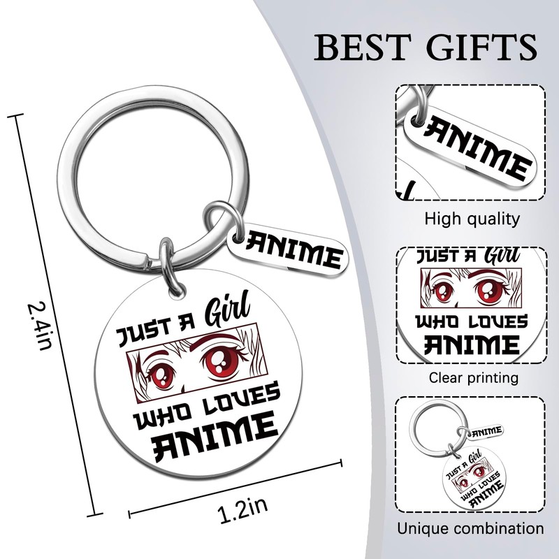 MOEXUKO Anime Gifts for Anime Lovers Animes Decor Keychain for