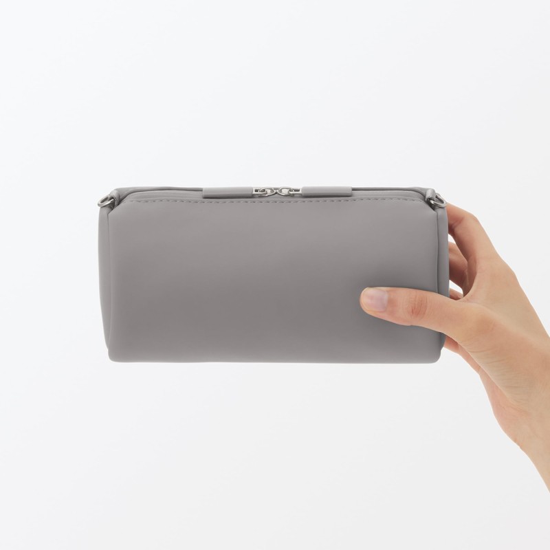 Mujin Ryohin Freely combinable storage case, cylindrical type Medium Gray/Diameter