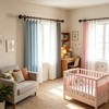 Curtain Rings with Hooks 14 Pack - Rustproof Metal Drapery