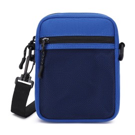 Lohol Mini Messenger Bag Crossbody Bag for Men, Water Resistant Small Sling Shoulder Satchel Purse for Travel Work (Bright Blue)