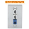 BUPLDET 2 Port HDMI CAT6 Ethernet Wall Plate - Dual