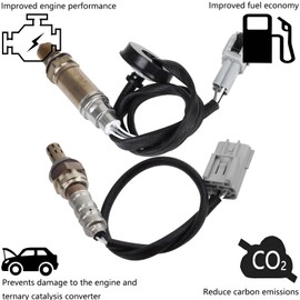 Dropwater Upstream and Downstream O2 Sensors Replacement for Nissan 2002 2003 2004 Frontier Xtera 2.4L Front and Rear Oxygen Sensors, Replaces# 234-3113 234-4323, Set of 2pcs