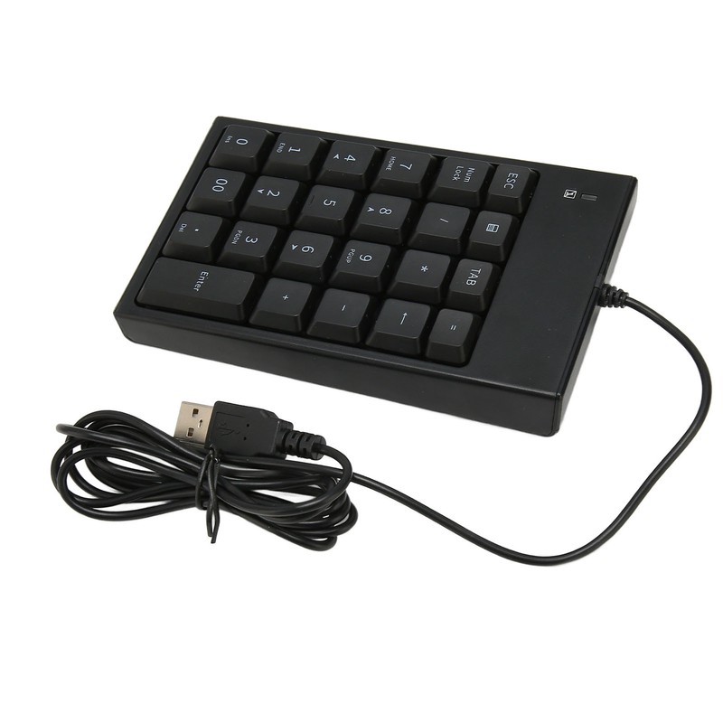 Wired Number Pad 23 Keys 5.9ft Cable USB Plug and