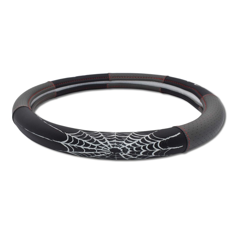 Elektroplate Metalhead Spider Premium Steering Wheel Cover - Medium, Fits