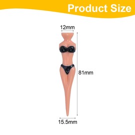 OUDQFCJ 5 Pieces Funny Golf Tees Bikini Women Girls Plastic for Men Women Golf Training Golf Accessories Golf Practice (76 mm/3 Inches)
