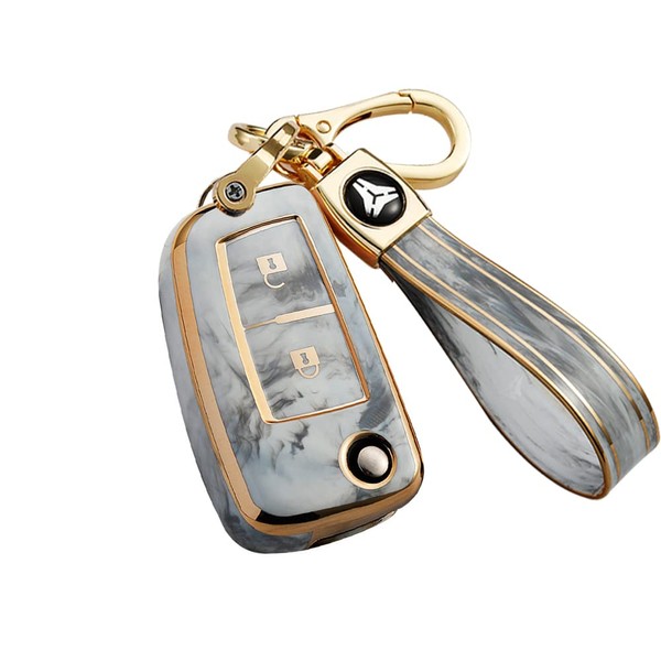 ontto Tie-dye Car Key Fob Cover fit for Nissan Qashqai