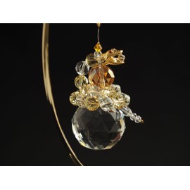 RELIGHT Suncatcher, Snake, Zodiac Sign, White Snake, Crystal Glass, Feng Shui, Good Luck, Year, Interior Decoration, Lucky Charm (Gold)