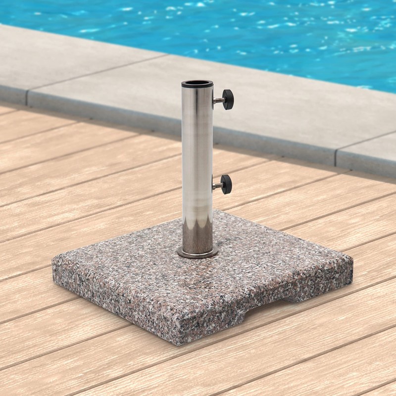 ABBLE 42LBS Square Granite Umbrella Base Grey
