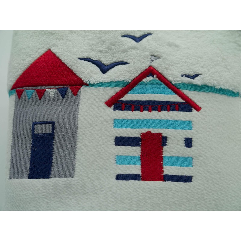 Pack of 2 Luxury Beach Hut & Birds Hand Towels