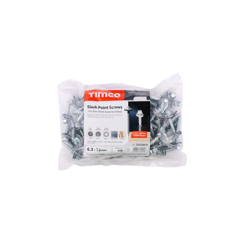 TIMCO - Slash Point Screws - Hex - For Timber
