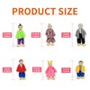 Lifreer Wooden Dolls House Doll House Figures Sets of 6