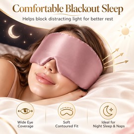 Mulberry Silk Sleep Mask for Comfortable Rest – Soft Light-Blocking Eye Cover with Adjustable Fit for Home & Travel