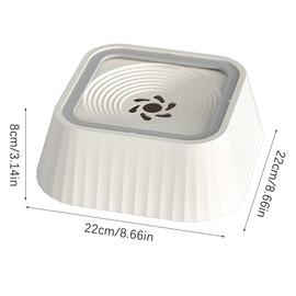 Hwtcjx Water Bowl for Dogs, Leak-Proof Drinking Bowl, Dog Feeding Bowl On the Go, 1.3 L Anti-Spill Dog Bowl Travel for Pets, Indoor, Outdoor, Car (Milky White)