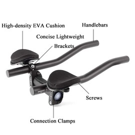 Aero Bars Bicycle Rest Handlebar Triathlon Handlebar Bicycle Tri Bars Relaxlation Handlebars for Most Bike