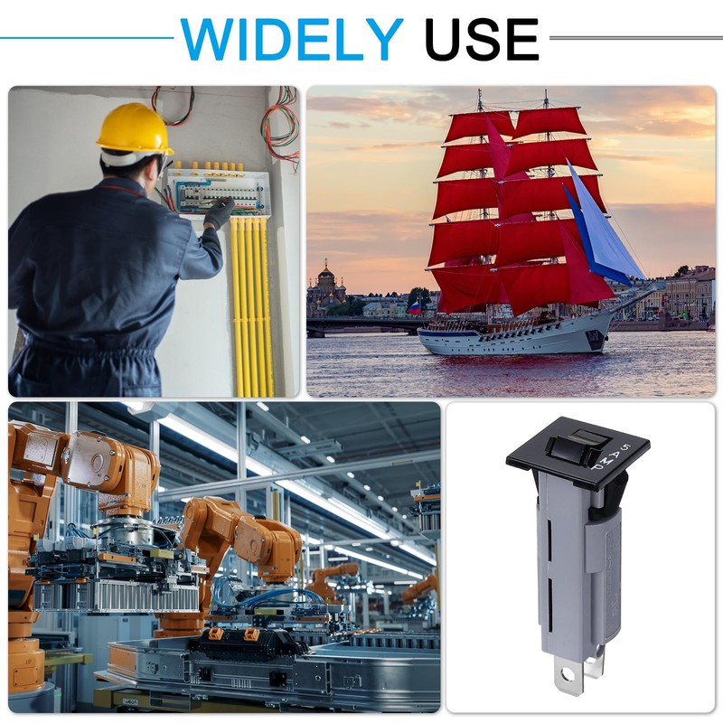 sourcing map Thermal Circuit Breakers 125/250VAC 32VDC 5A Manual Reset