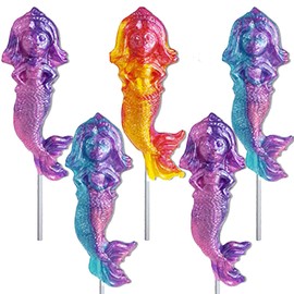 Melville Candy Gourmet Hard Candy Lollipops (5-count, Mermaid)