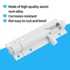 Biaungdo 4 Inch Slide Bolt Latch Lock, 2 Pack White