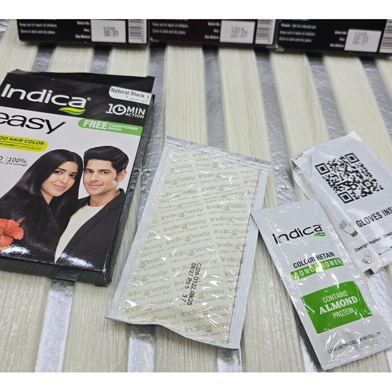 INDICA SHAMPOO HAIR COLOUR DARK BROWN/BURGUNDY/NATURAL BLACK C.F