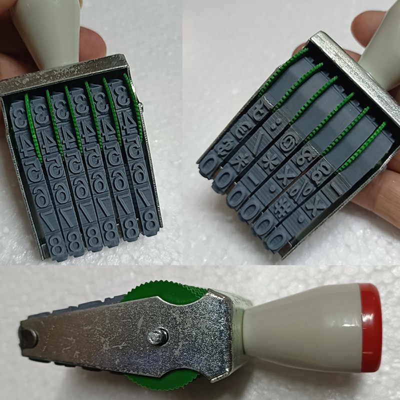Number Stamp,zeng 6 Digits Changeable0-9 Numbers & Symbol Multi-Function DIY