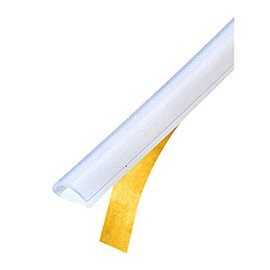 Gordon Glass® Shower Door Translucent Silicone Bulb Seal with Pre-Applied Tape for 3/16" Gap - 95 in Long