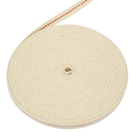 SWATOM Oil Lamp Wicks 33 Feet Roll 3/4 inch Oil Wick for Lamps Cotton Lantern Kerosene Wick Replacement with Genuine Red Stitch (1/2 Inch Cotton Oil Lamp Wicks 33 Feet)