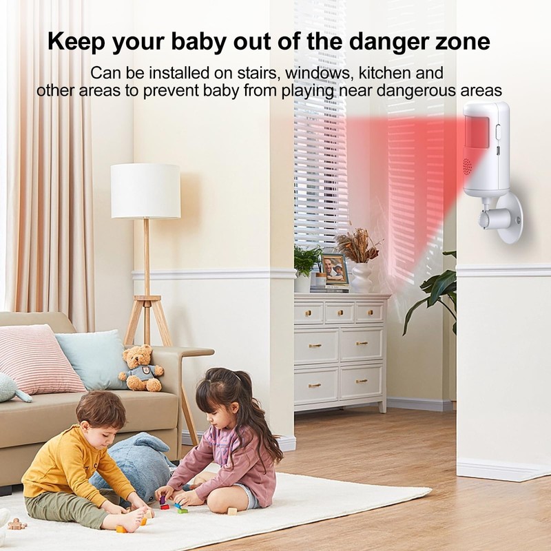 WiFi Infrared Motion Sensor Alarm, Phone and Text Notifications(Value-Added Service),