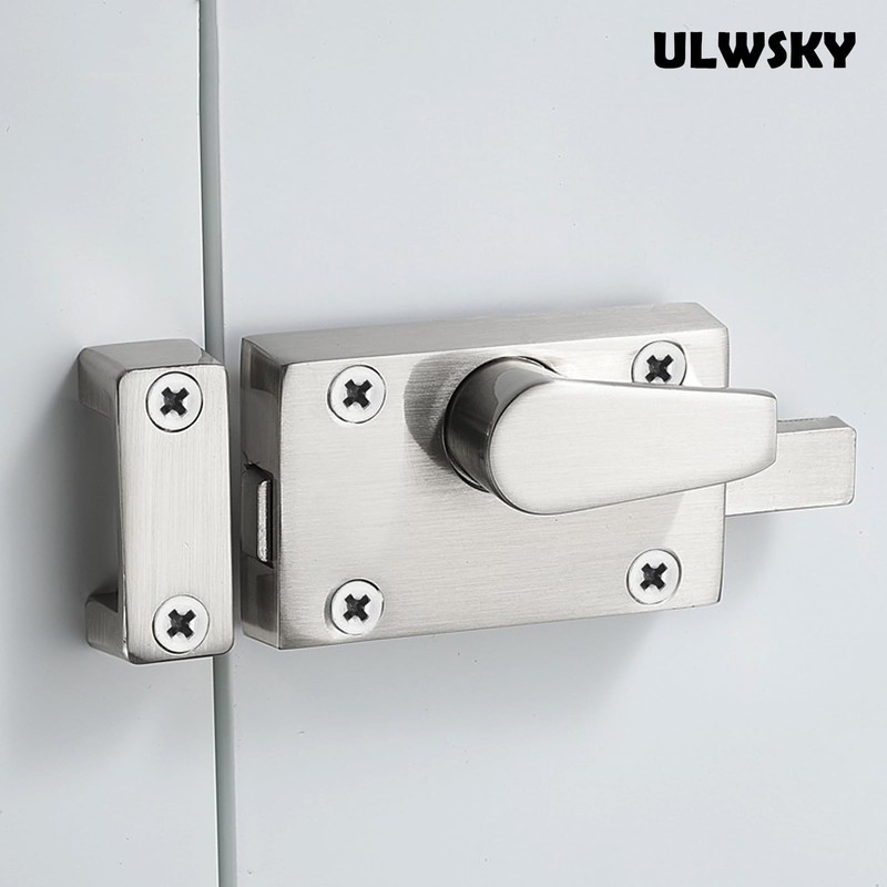 1Pack Latch Indicating Lock,Silver Latch Indicator Bolt,Privacy Partition Indicator Lock