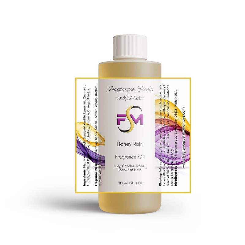 Honey Rain Fragrance Oil - 4 Fl Oz Plastic Bottle