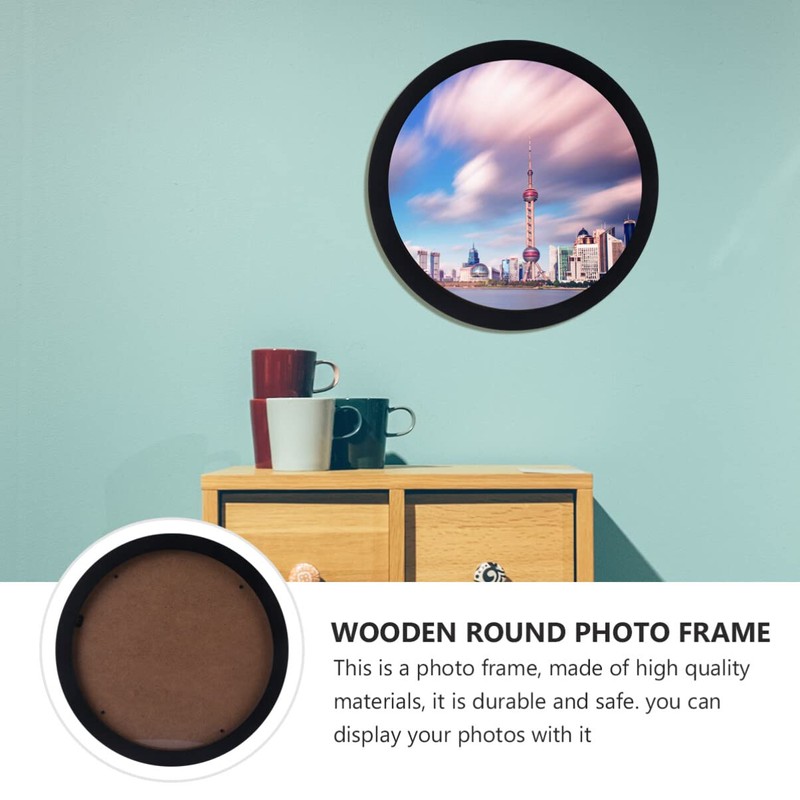 MAGICLULU Round Photo Frame 1Pcs 11inch Display Frame Circle Display