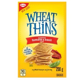 Christie 5 Boxes Of Christie Wheat Thins Sundried Tomatoes & Basil Crackers 200g Each