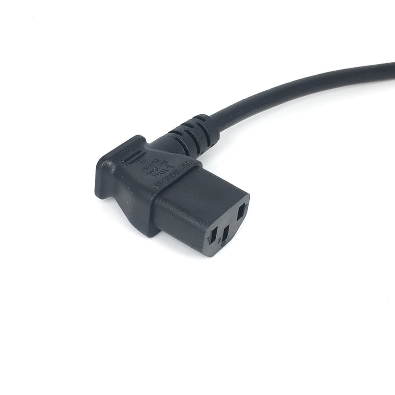 Toptekits C14 to Angled C13 Power Cords - 2ft/60cm, Right
