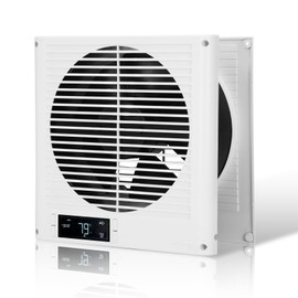 Room to Room Fan 8 in, In-Wall Vent Fans, Quiet for Kitchen and Laundry Room, 2-Way Through-Wall Vent Fan w/Temp Control & 10-Speed Quiet EC Motor for Kitchen/Workshop/Laundry
