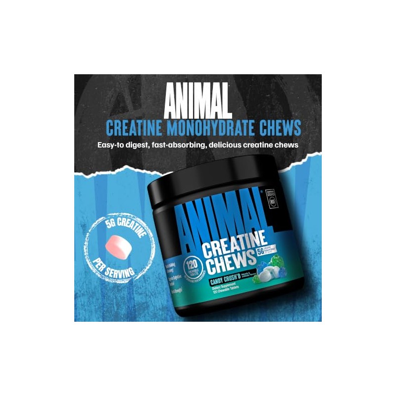 Animal Creatine Chews – Enhanced Creatine Monohydrate Chewable Tablets with