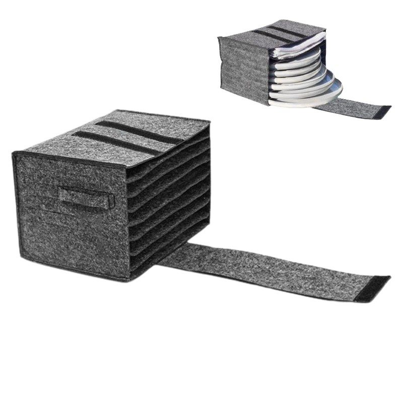 Camping Tableware Storage Felt Bag with Dividers,Camping Accessories for Motorhome