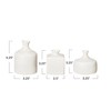 Creative Co-Op Vaious Stoneware Vases with Reactive Glaze, Cream, Set