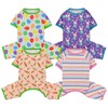 Vehomy 4-Pack Pet Dog Easter Pajama Puppy Easter Onesies Cat