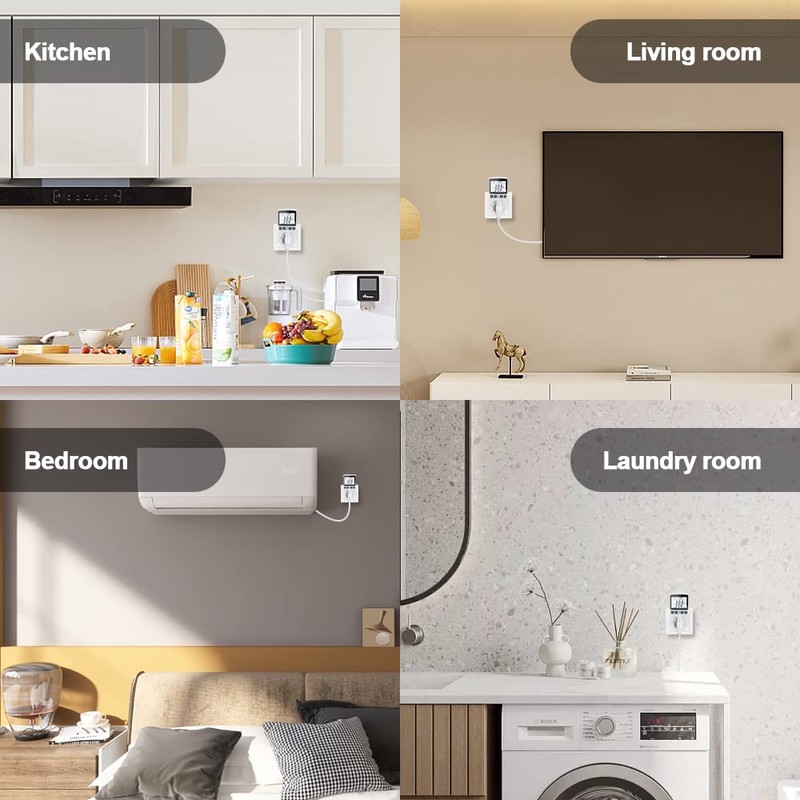 KETOTEK Electricity Meter for Socket, Power Consumption Meter, Energy Cost