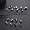 BodyAce F136 Titanium Christina Piercings Barbell, 14G Internally Threaded Vertical