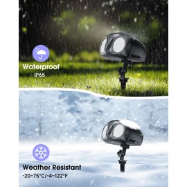 Double Head Christmas Snowflake Outdoor Projection Light,Waterproof Christmas Lights, 180°Rotation Christmas Lights Outdoor, Suitable for Indoor Christmas Holiday Garden Patio Christmas Decorations