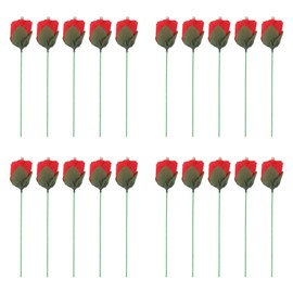 Flame Appearing Rose, Pack of 20 Fire Magic Trick Flame Appearing Flower Professional Wizard Props for Parties, Performances, Wedding Shows