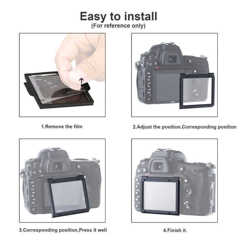 STSEETOP Screen Protector for Nikon D500 with Clip-On Frame -