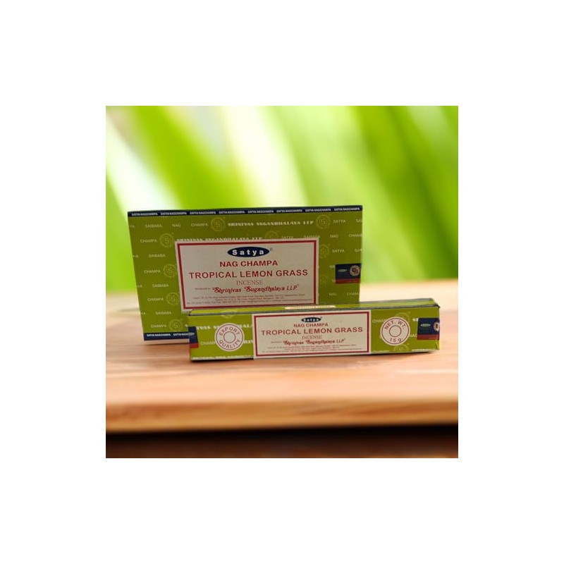 Satya Incense Sticks, 4 Packs x 15g, with Incense Holder,