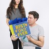 HEYINSHEN 13" Best Dad Ever Gift Bag with Tissue Paper