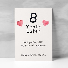 Postcard Prints - 8th Wedding Anniversary Card For Wife Anniversary Card for Husband 8 Year Anniversary Card For Boyfriend or Girlfriend Eighth Anniversary