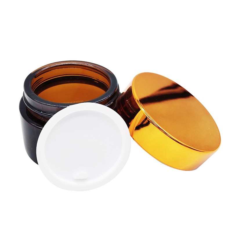 Bakiauli Empty Cream Jar, 50 ml, Refillable Travel Bottle with